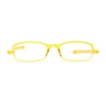 thumbnail image 2 of Adjustable Lens Angle Plastic Rectangular Reading Glasses Yellow +1.00, 2 of 4