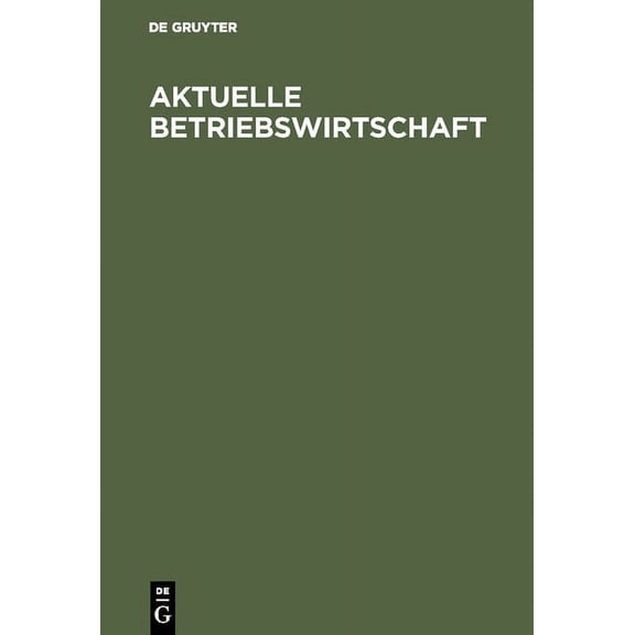 Aktuelle Betriebswirtschaft (Hardcover)
