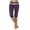 Purple, variant on Jamsmile Women Leggings Casual Sport Solid Color Elastic Belt Waist Pants 3/4 Long Length Stretchy Soft Trousers With Pockets