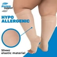thumbnail image 3 of Made in USA Wide Calf Toeless Women Compression Socks 15-20 mmHg Nude, 3X-Large, 3 of 9