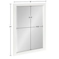 thumbnail image 6 of Kate and Laurel Hogan Wood Framed Wall Mirror, White 18x24, 6 of 9
