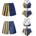 thumbnail image 6 of XYZCANDO Couple Matching Beach Set Summer Swimwear Men's Swim Trunks & Women's Drawstring Side Bikini Flag of Barbados Hawaiian Style Outfit for Beach Pool Honeymoon Vacation Outfit, 6 of 6