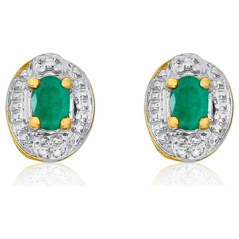 Walmart shop emerald earrings