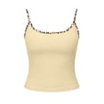 thumbnail image 5 of TARIENDY Womens Camisole Tank Tops Casual Slim Fit Cami Tops Leopard Print Spaghetti Straps Scoop Neck Blouses Summer Sleeveless Top Beige XXL, 5 of 7