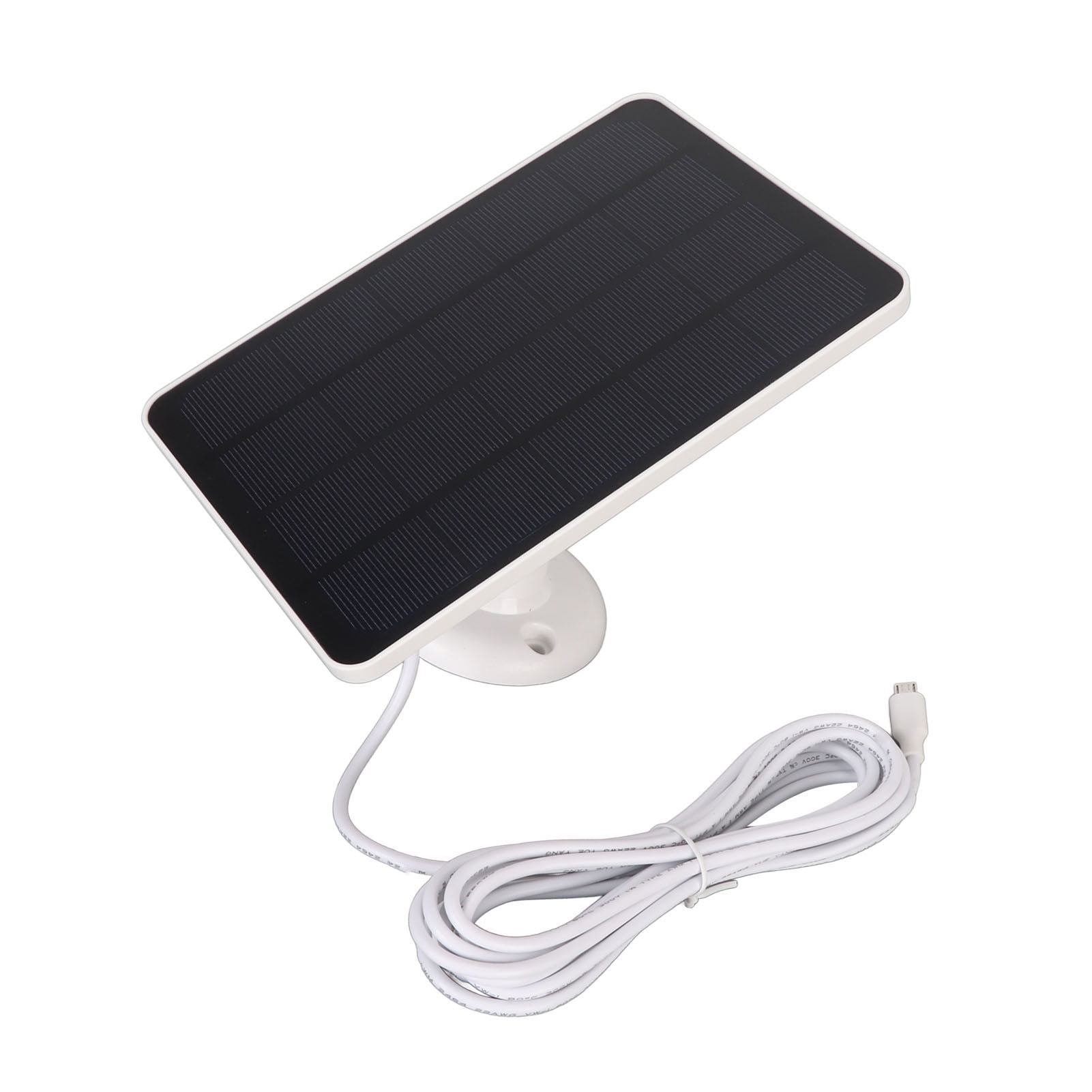 4W Solar Panel For Security Camera, DC 5V Micro USB & USB C Port Solar ...