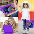 thumbnail image 6 of BMOUO Kids Case for iPad 9th/ 8th/ 7th Generation (2021/2020/ 2019), iPad 10.2 Case with Built-in Screen Protector, Shockproof Handle Stand Kids Case for iPad 9 8 7 Generation 10.2 Inch - Purple, 6 of 8