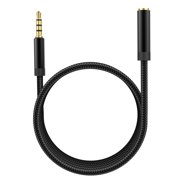 3.5mm Male to Female Audio Cable, Auxiliary Stereo Extension Audio Cable, Compatible with TV, Headphone, Earphone, Speaker and More Devices, 6.6ft, Black