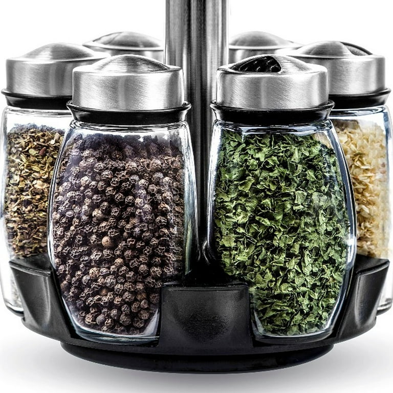Blmwares 12 glass spice jar rack sales