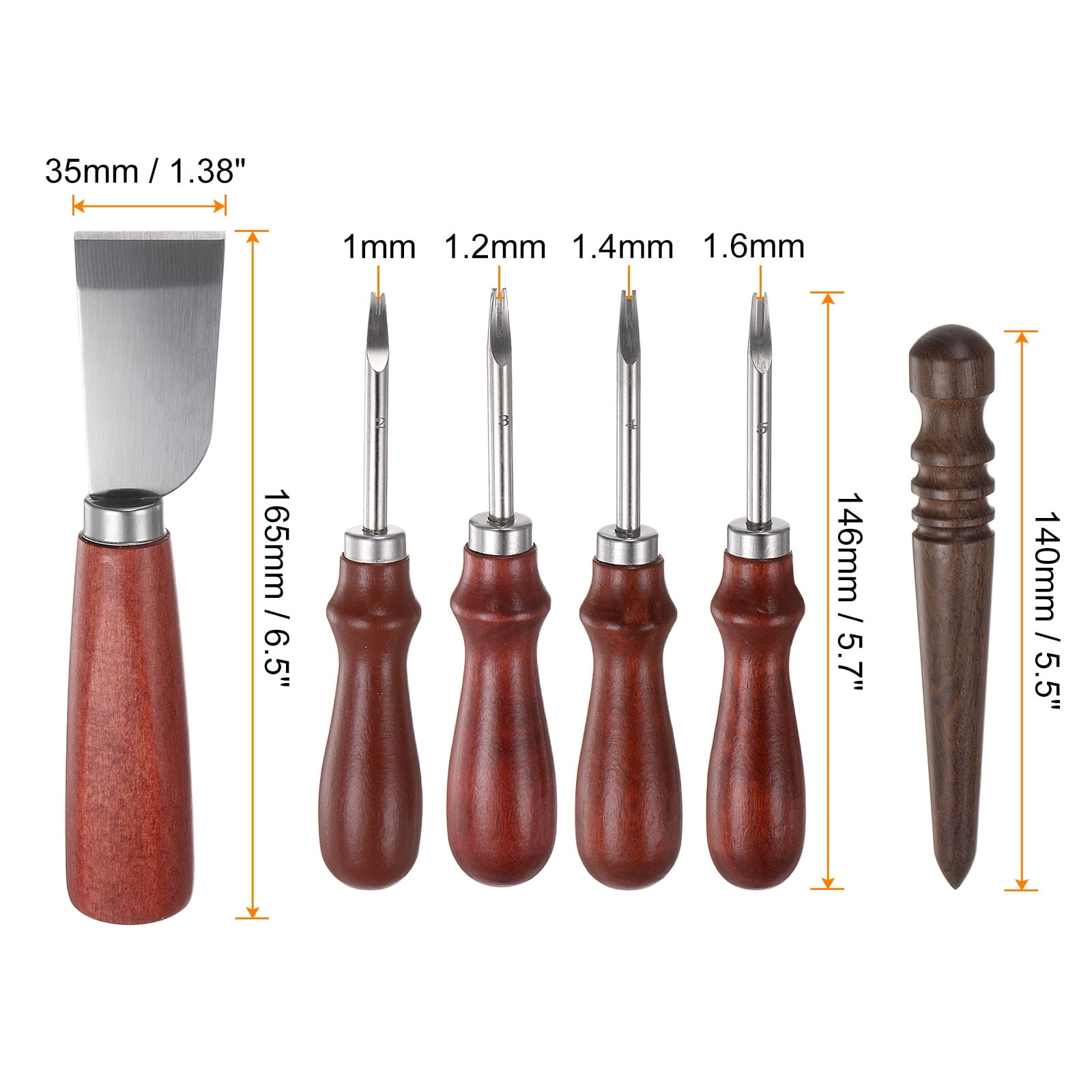Leather Knife Set, Edge Bevelers Cutting Knife Burnisher Tool for DIY Craft