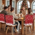 thumbnail image 5 of Red Christmas Balls Chair Covers Set of 6 Winter Xmas Ball Snowflakes Scenery Chair Back Covers Stretch Removable Washable Slipcovers Protector for Dining Room Kitchen Party Decor, 5 of 5