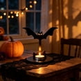 thumbnail image 7 of WWG Halloween Wooden Candle Holder, Spooky Silhouette Candlestick Holders for Tea Lights, Solid Wood Tabletop Decor with Hollow Cutout Projection for Fall Decorations, Birthday Gifts for Women, 7 of 7