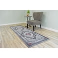 thumbnail image 6 of Glamour Thick Plush Oriental Area Rug Traditional Carpet Floral Medallion Design-206 (5'2"x7'5",Grey-Red), 6 of 34