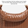 thumbnail image 2 of Bolso de hombro elegante tejido con monedero, bolso de mano con forma de media luna para mujer, 2 of 5
