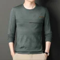 thumbnail image 5 of Sudadera holgada formal de cuello redondo, camiseta de negocios para hombres, poliéster, ropa de lujo 2024, suéteres casuales normales nuevos Xxl para hombre, 5 of 5