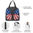 thumbnail image 3 of Pofeuu Butterfly With USA Flag Print Lunch Bag Lunch Box Large Capacity Insulated Lunch Bag for Adult, Leakproof Reusable Lunch Tote Bags for Work, 3 of 5