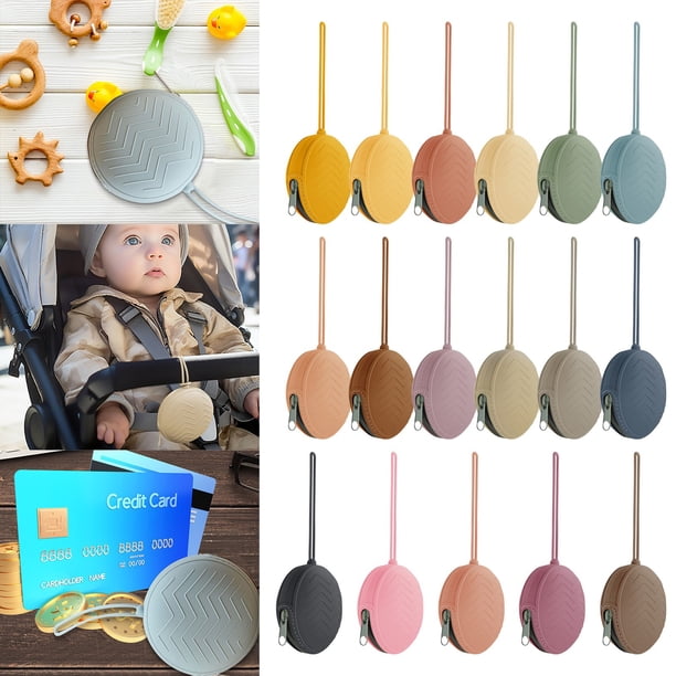 Xihbxyly Venta de Palets Solución de Almacenamiento de Moda Bolsa con Cremallera para Chupete de Niños Que Marca Tendencia con Bolsillo para Monedas Bolsa con Cremallera para Chupete de Niños Portáti