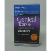 GenTeal Tears Fast Soothing Relief Moderate Lubricant Liquid Eye Drops, Twin Pack, 0.5 oz, 4 Pack