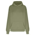 thumbnail image 5 of Tdoqot Womens Plus Size Hoodies with Pocket- Fall Fashion Loose Long Sleeve Casual Pullover Sweatshirt Army Green Size L, 5 of 5