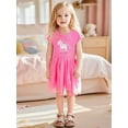 thumbnail image 2 of Emy Dola 2-7T Ruffle Sleeve Tutu Dress for Little Girls Cartoon Unicorn Tulle Dress for Wedding Birthday Party, 2 of 9