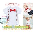 thumbnail image 5 of Noah's Boytique Baby Boys Valentines Day Bodysuit Shirt Outfit with Mustache Heart Suspenders and Red Bow Tie 12-18 Months, 5 of 5