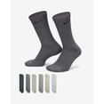 thumbnail image 3 of Nike Everyday Plus Cushioned Training Crew Socks (6 Pairs) Multi Color Grey SX6897 991 Sz L (8-12 Men / 10-13 Wmn's), 3 of 5
