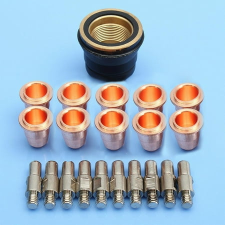 

Leke 21pcs S45 Plasma Electrode PD0116-08 PR0110 Torch Cutter Tip + Cap For Trafimet