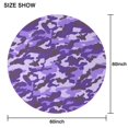 thumbnail image 6 of Purple Lilac Camo Classic Shapes Pattern Round Tablecloth 60"x60",Wrinkle Wipeable Table Cloth for Kitchen Dining Room Picnic Patio Party, 6 of 6