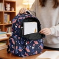 thumbnail image 5 of SEANATIVE Kids Bookbag School Backpack Large Capacity School Bag with Laptop Compartment, Front Pocket & Side Pockets for Children Teenagers, American Flag USA Theme, 5 of 7