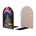 thumbnail image 2 of Naloa Colorful Mushroom 2 Pcs Bookend Large Capacity Office Book Ends for Home Office Library School Study Decoration, 2 of 8
