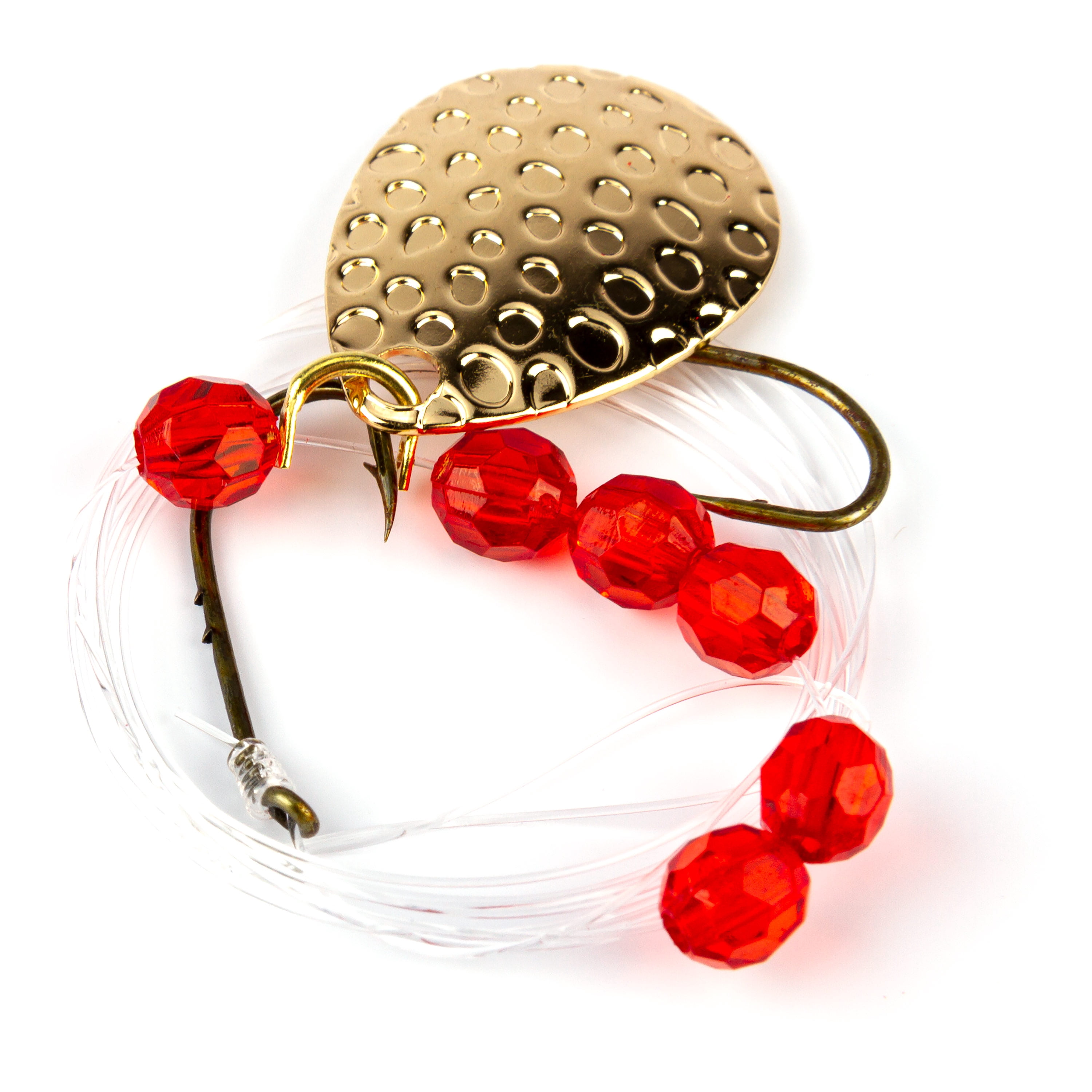 Ozark Trail Freshwater Walleye Fishing Rig, Double Hook, Gold Hammered Blade