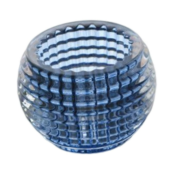 Portavelas de cristal moderno, candelabro artesanal, portavelas, portavelas de té para bodas, cumpleaños, alféizar, vacaciones, decoraciones para el Azul