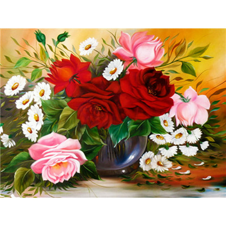 Rose Red Flower Flowers Paint By Numbers 