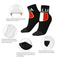 thumbnail image 4 of Women Men Athletic Socks Italia Italian Flag Italy Cushioned Quarter Ankle Socks, 4 of 7
