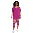 thumbnail image 2 of Terra & Sky Women's Plus Size V-Neck Tunic T-Shirt, 2 of 5