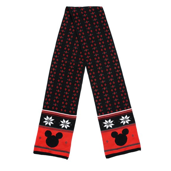 Bufanda tejida Disney con estampado invernal de Mickey Mouse, unisex, para adultos