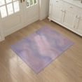thumbnail image 3 of ODIKA Purple Pastel Pink Blend Swirls Symmetrical Flow Border Stain Resistant Flatwoven for Entryway, Kitchen, Mudroom, 3 of 7