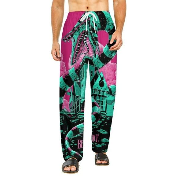 Beetlejuice Tim Burton Pajama Long Pants Sleepwear Sleep Pants for Teen Women Men