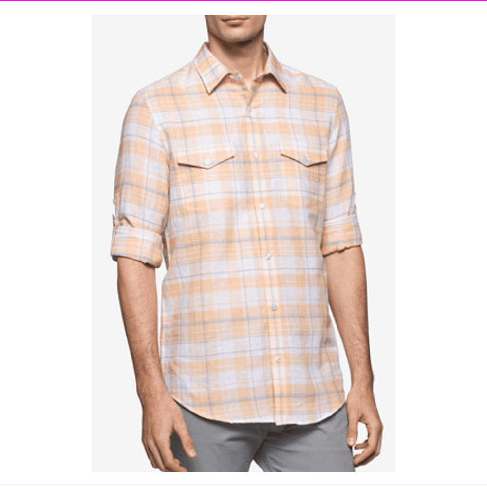 Calvin Klein Men's Shadow Plaid Shirt 