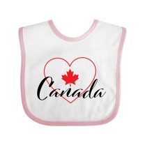 Inktastic Canada-heart and maple leaf Boys or Girls Baby Bib