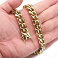 thumbnail image 6 of QQTDFG 316L Stainless Steel Heavy Link Gold Plated Curb Cuban Chain Men Necklace 7"-40"-28 inch Necklace-14mm wide-Gold, 6 of 6