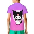 thumbnail image 2 of Sanrio Kuromi Kids T-Shirt 3d Printed Graphic T-Shirts Boys And Girls Short Sleeve Shirts For Youth Kids X-Small, 2 of 6
