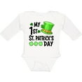thumbnail image 3 of Inktastic My 1st St. Patrick's Day Green Top Hat and Clovers Boys or Girls Long Sleeve Baby Bodysuit, 3 of 5