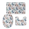 thumbnail image 1 of GOHAO Jinse-floral122 3 Piece Bathroom Rugs Set Bath Rug Contour Mat and Toilet Lid Cover, 1 of 2