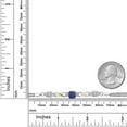 thumbnail image 4 of Gem Stone King 925 Silver and 10K Yellow Gold Blue Lapis and Lab Grown Diamond Bracelet for Women | 2.52 Cttw | Gemstone Birthstone | Cushion 6MM | 7 inches | Made in Italy, 4 of 5