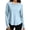 Light Blue, variant on OIOLOYJM Women's Lightweight Long Sleeve T-Shirt Buttery Soft Loose Curved Hem Breathable Workout Yoga Tops Summer Basic Crewneck Athletic Running Shirts Black XL