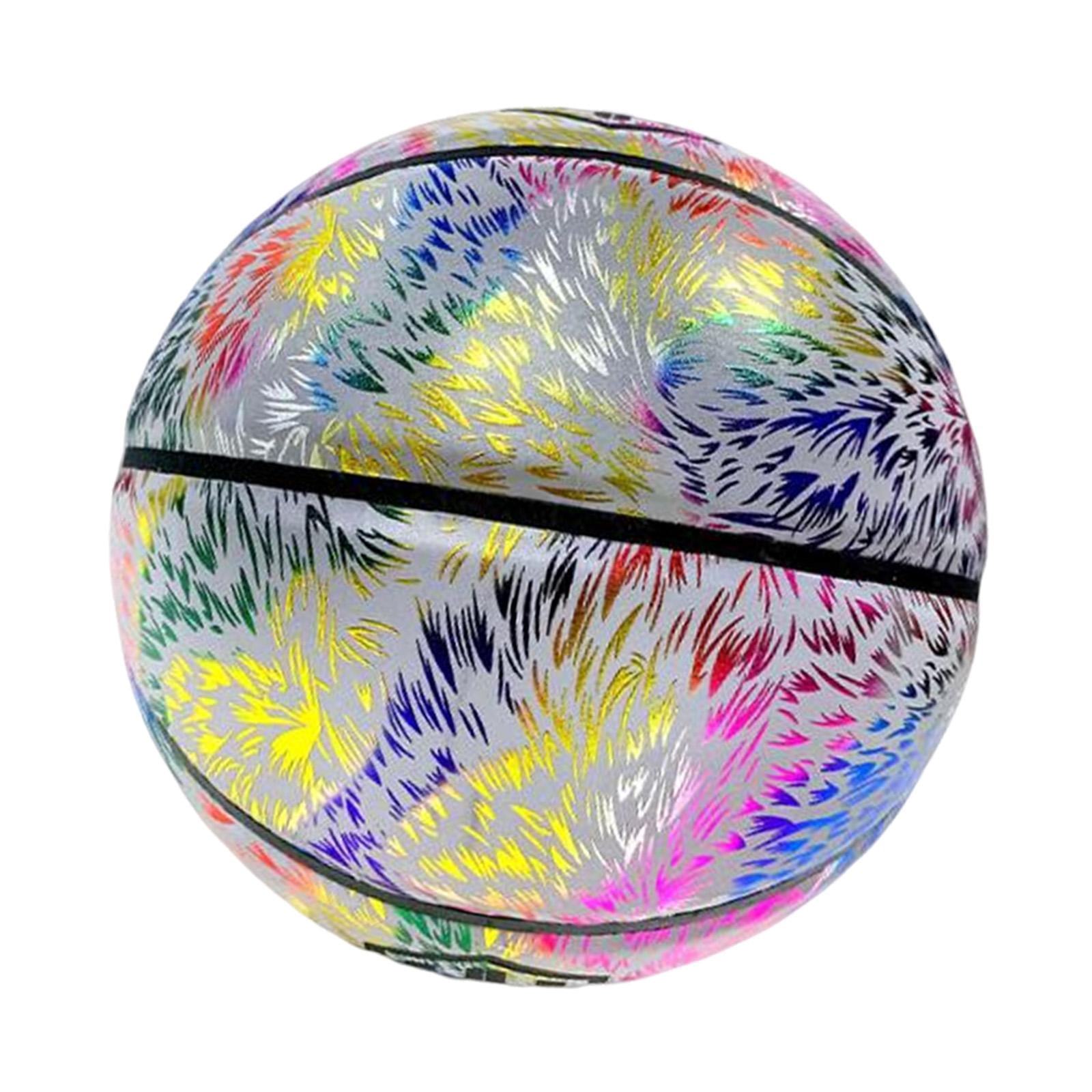 PU Glowing Basketball Training Equipment Glow in The Dark for Girls Boys Style D