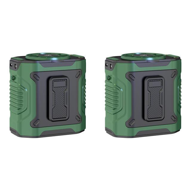 Ventilador Cintura Portátil USB Clip Recargable en La Camisa Carrocería () Verde
