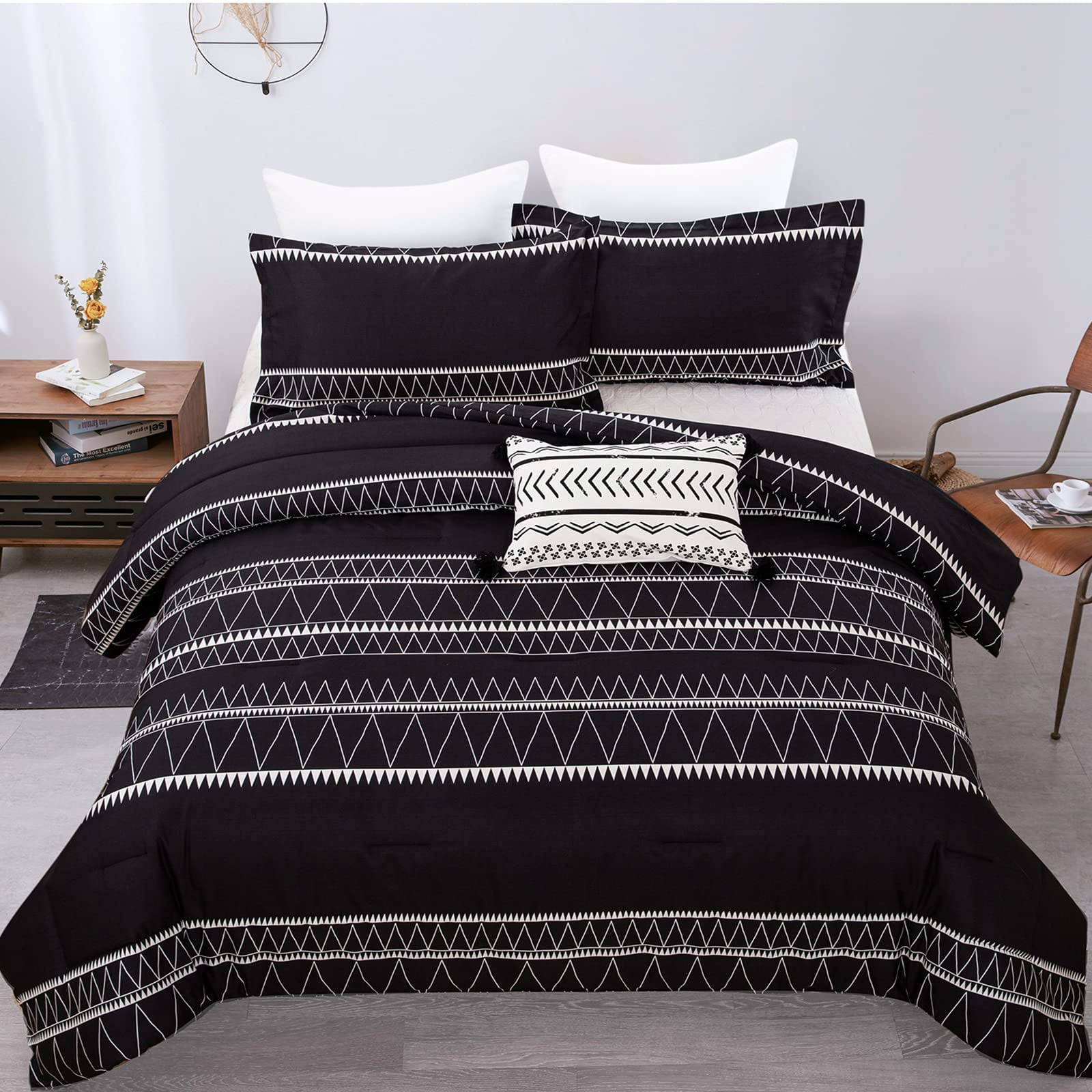 Sets of 2 Pillow Cases Down Alternative Comforter Reversible Bedding Sets 