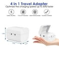 thumbnail image 3 of BRILLIRARE Travel Plug Adapter International, Universal Power Adapter Worldwide, All in One Travel Essentials Perfect for European US, EU, UK, AU 160 Countries (White), 3 of 5