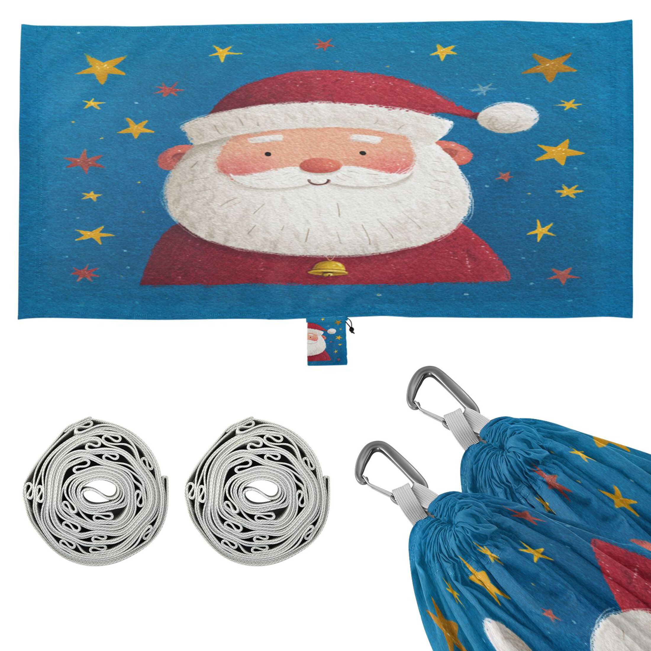 Hammock Camping Hammock Nylon Portable Hammock Travel Camping Hammock Beautiful Cartoon Santa Claus